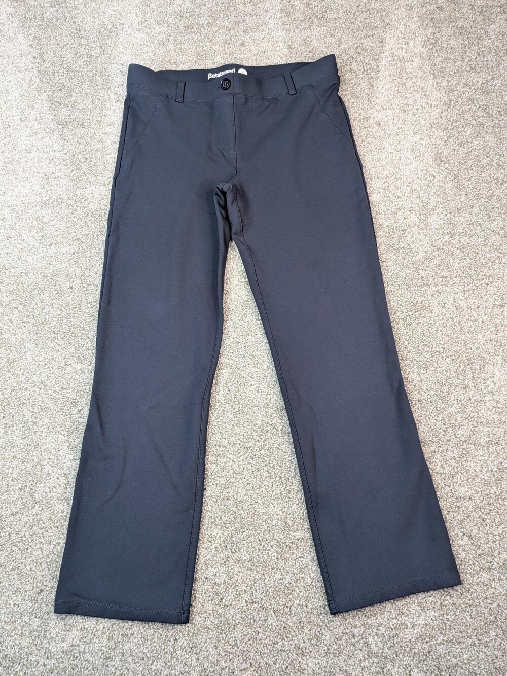 Betabrand Classic Dress Pants Women M Short Straight Leg Career Trousers Stretch